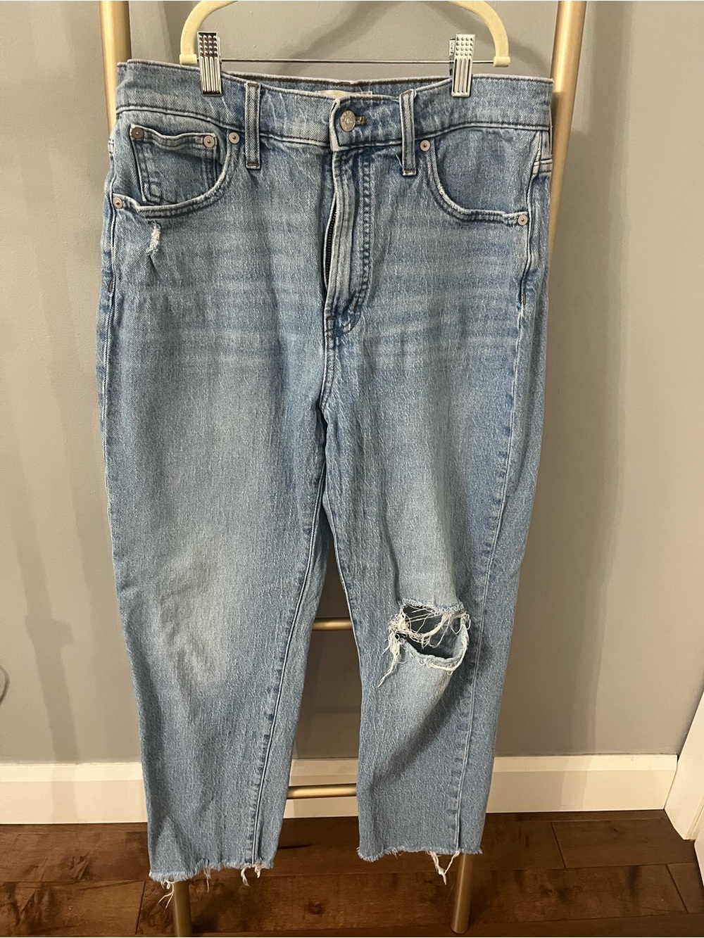 Madewell The Perfect Vintage Distressed Straight Leg Jeans | Size 30